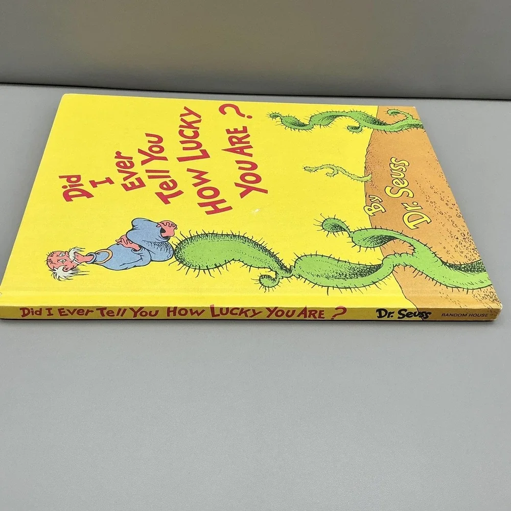 Vintage Did I Ever Tell You How Lucky You Are Dr Seuss 1973 Yellow Random House